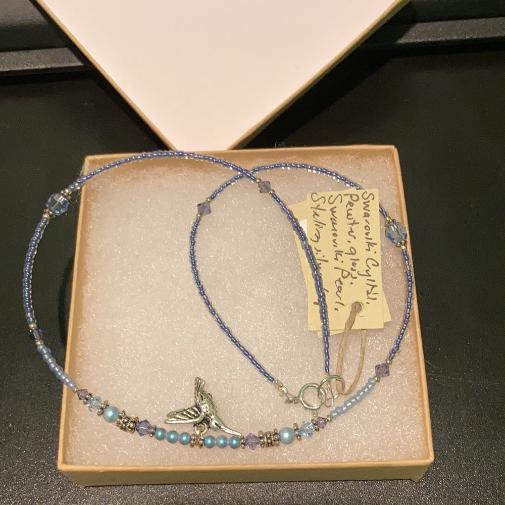 Swarovski Crystal Hummingbird Necklace